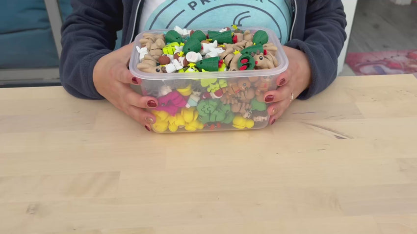 Build process of advent calendars. Filling, Making, AMSR